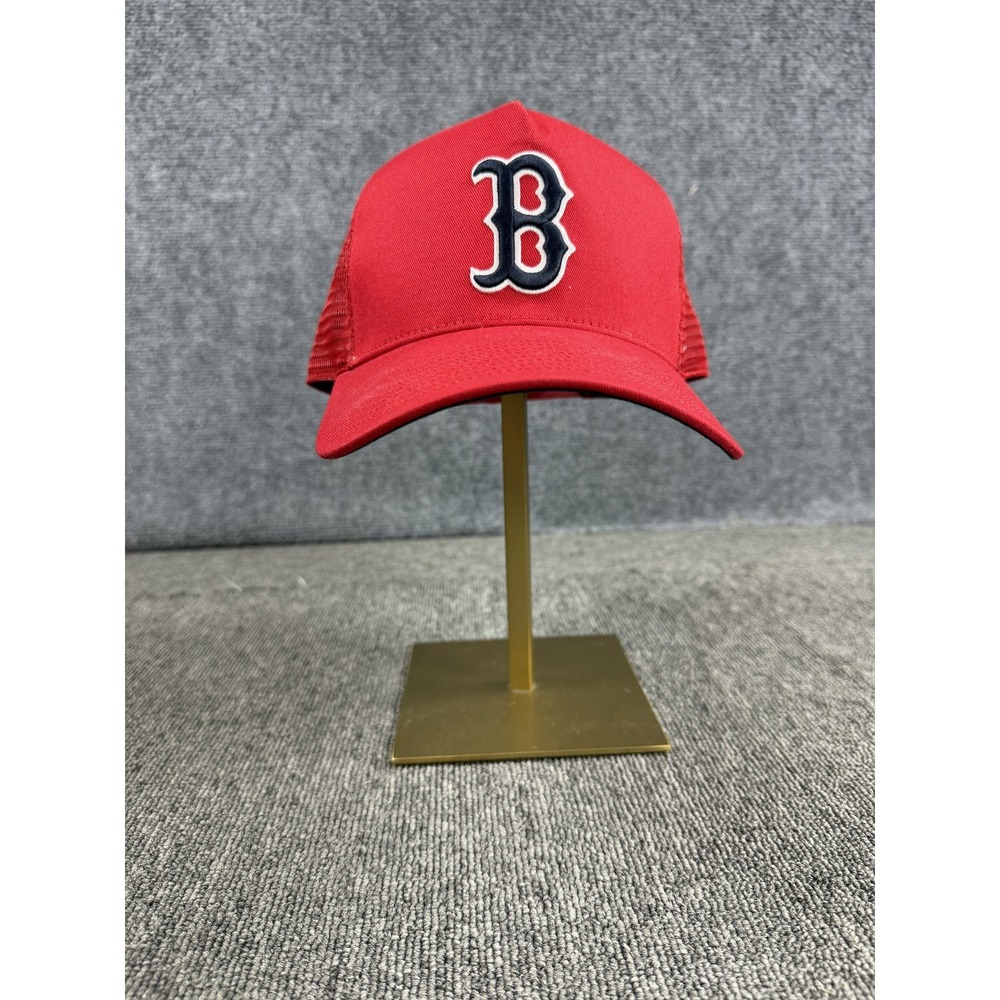 Boston Red Sox Hat Cap Snap Back Mens One Size Red Trucker MLB Baseball 47